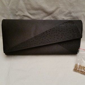 New! Koko Palenki Sleek Charcoal Clutch-344WC